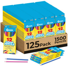 Colored Pencils, Pre Sharpened, 12 Vibrant Colors