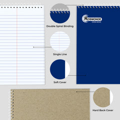 Steno Pad, Gregg Ruled, 160 Pages (80 Sheets) Per Book, Assorted Soft Cover