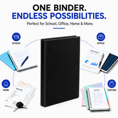 Rosmonde 3 Ring Binder, Round Ring Clear View Binders