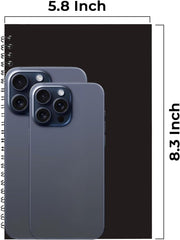 Spiral Notebook, 1 Subject, Blank, 120 Pages (60 Sheets) Per Book, Black Sturdy Plastic Cover