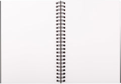 Spiral Notebook, 1 Subject, Blank, 120 Pages (60 Sheets) Per Book, Black Sturdy Plastic Cover