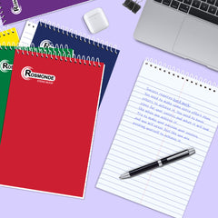 Steno Pad, Gregg Ruled, 160 Pages (80 Sheets) Per Book, Assorted Soft Cover