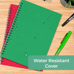 Spiral Notebook, 1 Subject, Line Sheet, 120 Pages (60 Sheets) Per Book, Assorted Sturdy Plastic Cover