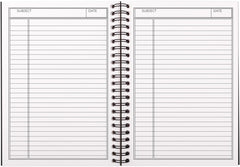 Spiral Notebook, 1 Subject, Line Sheet, 120 Pages (60 Sheets) Per Book, Black Sturdy Plastic Cover