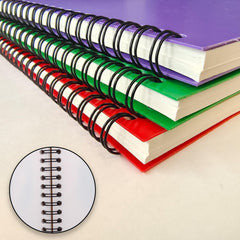 Spiral Notebook, 1 Subject, Blank, 120 Pages (60 Sheets) Per Book, Assorted Sturdy Plastic Cover