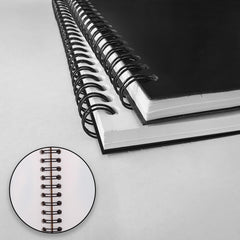 Spiral Notebook, 1 Subject, Blank, 120 Pages (60 Sheets) Per Book, Black Sturdy Plastic Cover