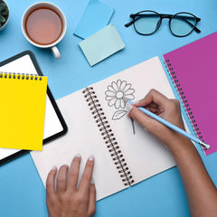 Spiral Notebook, 1 Subject, Blank, 120 Pages (60 Sheets) Per Book, Assorted Sturdy Plastic Cover