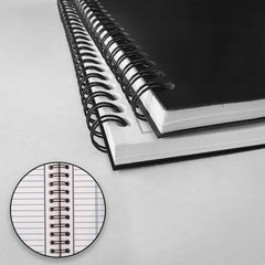 Spiral Notebook, 1 Subject, Line Sheet, 120 Pages (60 Sheets) Per Book, Black Sturdy Plastic Cover