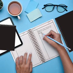 Spiral Notebook, 1 Subject, Line Sheet, 120 Pages (60 Sheets) Per Book, Black Sturdy Plastic Cover