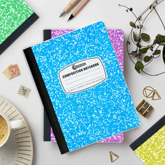 Composition Notebook, Wide Ruled, 200 Pages (100 Sheets) Per Book, Hard Cover