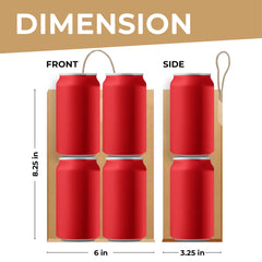 Rosmonde Kraft Paper Bag with Handle, 5.91" x 3.25" x 8.375", Kraft Gift Bags Bulk
