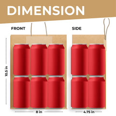 Rosmonde Kraft Paper Bag with Handle, 8" x 4.75" x 10.5", Paper Shopping Bags Bulk