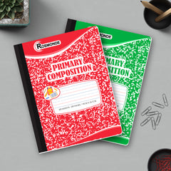 Composition Notebook, Primary Ruled, 200 Pages (100 Sheets) Per Book, Hard Cover