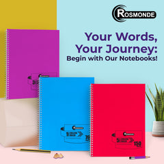 Subject Notebook, 1 Subject, College Ruled, 140 Pages (70 Sheets) Per Book, Assorted Plastic Cover