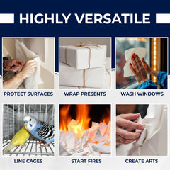 Packing Paper, 27" x 17", Uncoated Non-Printed White Sheets