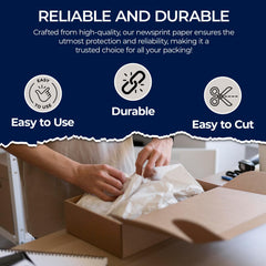 Packing Paper, 27" x 17", Uncoated Non-Printed White Sheets