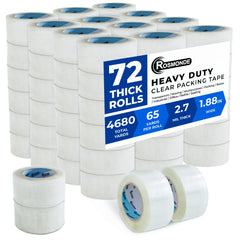 Clear Packing Tape, 65 Yards, 1.88" Wide, 2.7 Mil Thick & Strong