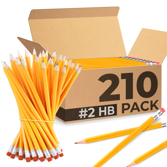 Pre-Sharpened Pencils with Eraser, 2 HB Pencils