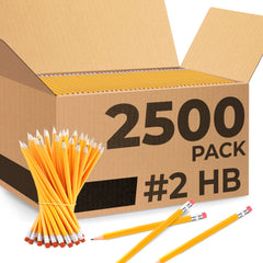 Pre-Sharpened Pencils with Eraser, 2 HB Pencils