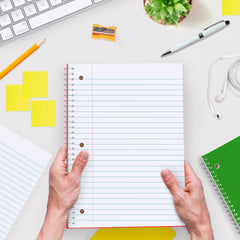 Subject Notebook, 3 Subject, Wide Ruled, 300 Pages (150 Sheets) Per Book, Soft Cover