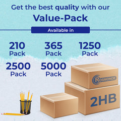 Pre-Sharpened Pencils with Eraser, 2 HB Pencils