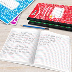 Composition Notebook, Primary Ruled, 200 Pages (100 Sheets) Per Book, Hard Cover