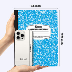 Composition Notebook, Quad Ruled, 200 Pages (100 Sheets) Per Book, Hard Cover
