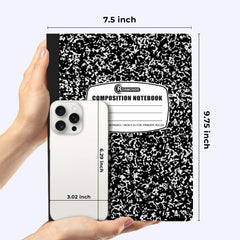 Composition Notebook, Primary Ruled, 200 Pages (100 Sheets) Per Book, Hard Cover