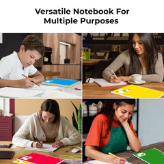 Subject Notebook, 3 Subject, Wide Ruled, 300 Pages (150 Sheets) Per Book, Soft Cover