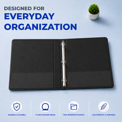 Rosmonde 3 Ring Binder, Round Ring Clear View Binders