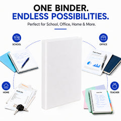 Rosmonde 3 Ring Binder, Round Ring Clear View Binders