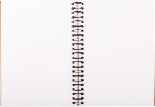 Kraft Spiral Notebook, Blank, 120 Pages (60 Sheets) Per Book, Hard Cover