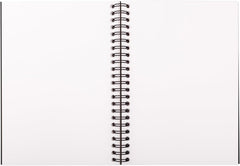 Spiral Notebook, 1 Subject, Blank, 120 Pages (60 Sheets) Per Book, Black Sturdy Plastic Cover