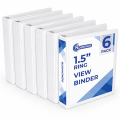Rosmonde 3 Ring Binder, Round Ring Clear View Binders