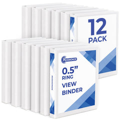 Rosmonde 3 Ring Binder, Round Ring Clear View Binders