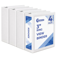 Rosmonde 3 Ring Binder, Round Ring Clear View Binders
