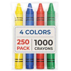 Crayons Bulk, Set of 4 Vibrant Colors, Non-Toxic Colors