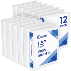 Rosmonde 3 Ring Binder, Round Ring Clear View Binders