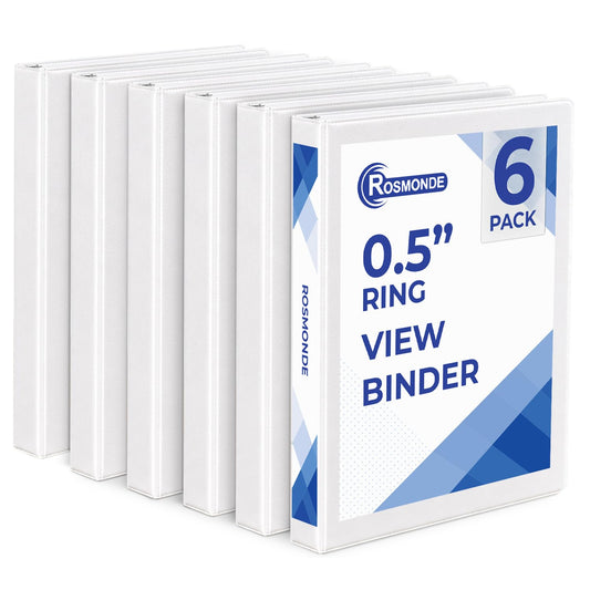 Rosmonde 3 Ring Binder, Round Ring Clear View Binders
