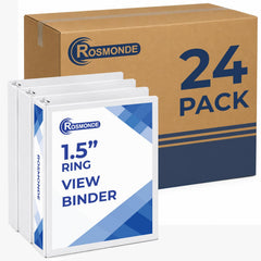 Rosmonde 3 Ring Binder, Round Ring Clear View Binders