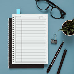 Spiral Notebook, 1 Subject, Line Sheet, 120 Pages (60 Sheets) Per Book, Black Sturdy Plastic Cover