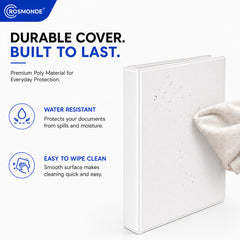 Rosmonde 3 Ring Binder, Round Ring Clear View Binders