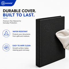 Rosmonde 3 Ring Binder, Round Ring Clear View Binders