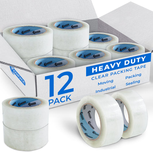 Clear Packing Tape, 65 Yards, 1.88" Wide, 2.7 Mil Thick & Strong