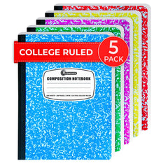 Composition Notebook, College Ruled, 200 Pages (100 Sheets) Per Book, Hard Cover