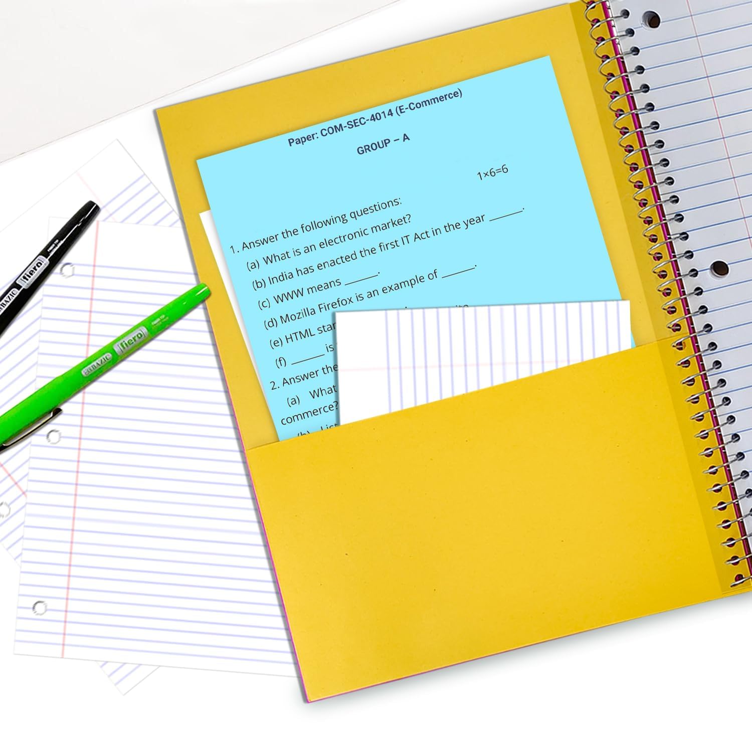 Buy Bulk Wholesale Premium Quality 3-Subject College Ruled Notebooks ...