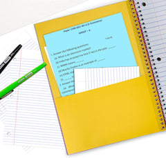 Subject Notebook, 5 Subject, Wide Ruled, 300 Pages (150 Sheets) Per Book, Soft Cover