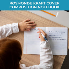 Kraft Cover Composition Notebook, College Ruled, 120 Pages (60 Sheets) Per Book, Soft Cover
