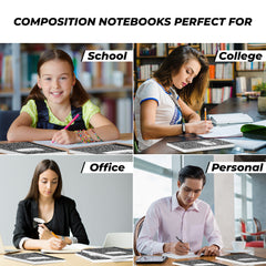 Composition Notebook, College Ruled, 200 Pages (100 Sheets) Per Book, Hard Cover