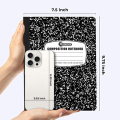 Composition Notebook, College Ruled, 200 Pages (100 Sheets) Per Book, Hard Cover